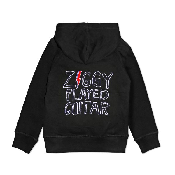 David Bowie Ziggy Played Guitar children's embroidered hoodie