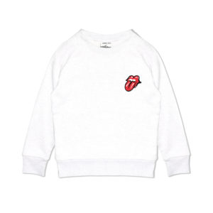 JUNIOR RAGS X THE ROLLING STONES OFFICIAL NO FILTER TOUR CHILDRENS ORGANIC COTTON CREAM MARL SWEATSHIRT