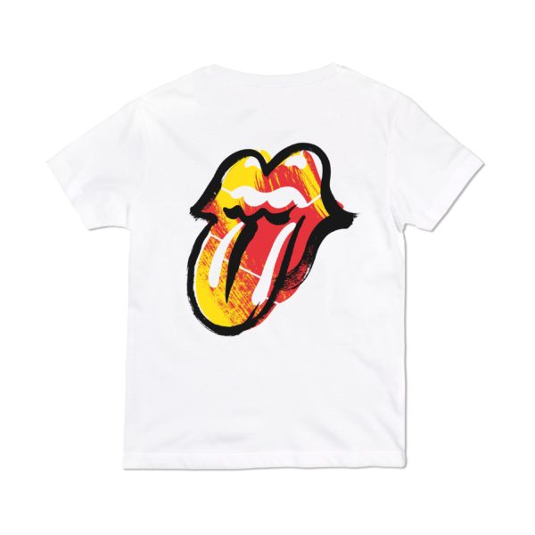 JUNIOR RAGS X THE ROLLING STONES OFFICIAL NO FILTER TOUR CHILDRENS ORGANIC COTTON WHITE T-SHIRT